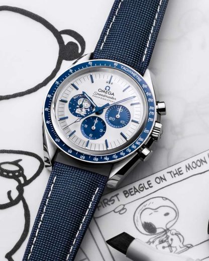 Omega Acceso exclusivo Silver Snoopy Award Speedmaster Serie de Aniversario 42 mm, acero con pulsera en tejido de nailon revestido 310.32.42.50.02.001 - Imagen 4