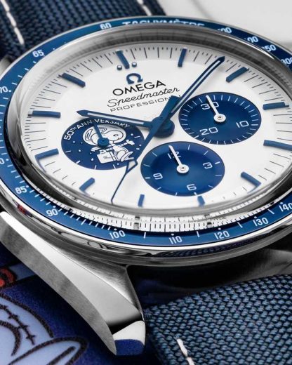 Omega Acceso exclusivo Silver Snoopy Award Speedmaster Serie de Aniversario 42 mm, acero con pulsera en tejido de nailon revestido 310.32.42.50.02.001 - Imagen 5