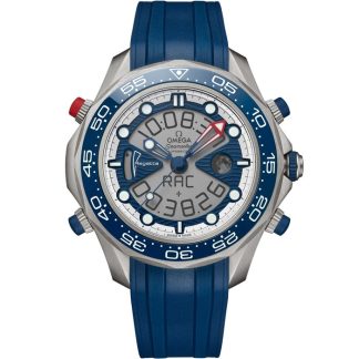 Omega America’s Cup Seamaster Regatta 46,75 mm, titanio con pulsera de caucho 216.92.46.79.10.001