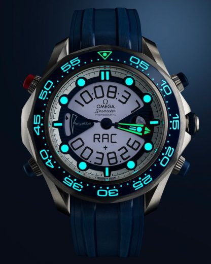 Omega America’s Cup Seamaster Regatta 46,75 mm, titanio con pulsera de caucho 216.92.46.79.10.001 - Imagen 5