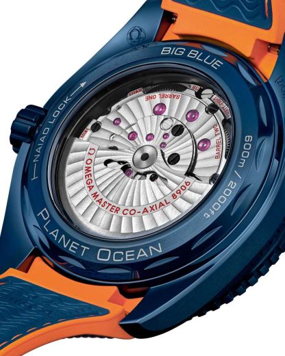 Omega Big Blue Seamaster Planet Ocean 600M 45,5 mm, cerámica azul con pulsera de caucho 215.92.46.22.03.001 - Imagen 4