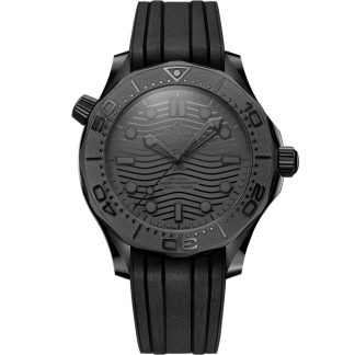 Omega Black Black Seamaster Diver 300M 43,5 mm, cerámica negra con pulsera de caucho 210.92.44.20.01.003
