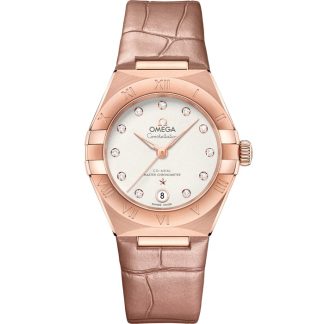 Omega Constellation 29 mm, oro Sedna™ con pulsera de piel 131.53.29.20.52.002