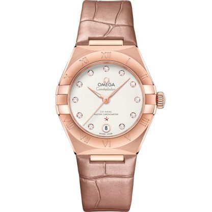 Omega Constellation 29 mm, oro Sedna™ con pulsera de piel 131.53.29.20.52.002
