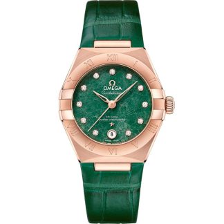 Omega Constellation 29 mm, oro Sedna™ con pulsera de piel 131.53.29.20.99.002