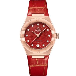 Omega Constellation 29 mm, oro Sedna™ con pulsera de piel 131.53.29.20.99.003