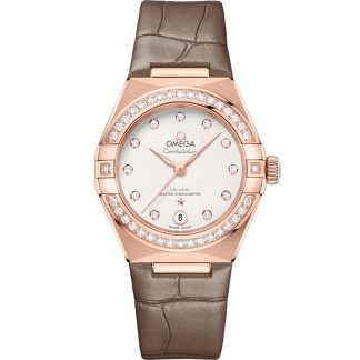 Omega Constellation 29 mm, oro Sedna™ con pulsera de piel 131.58.29.20.52.002