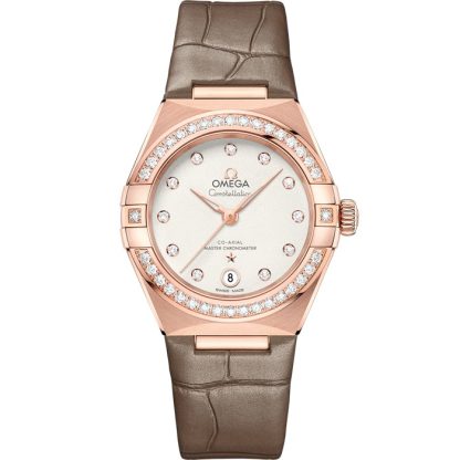 Omega Constellation 29 mm, oro Sedna™ con pulsera de piel 131.58.29.20.52.002