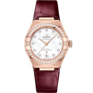 Omega Constellation 29 mm, oro Sedna™ con pulsera de piel 131.58.29.20.55.002