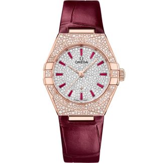 Omega Constellation 29 mm, oro Sedna™ con pulsera de piel 131.58.29.20.99.001