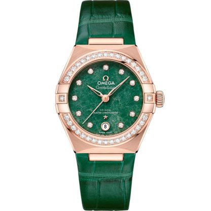 Omega Constellation 29 mm, oro Sedna™ con pulsera de piel 131.58.29.20.99.004