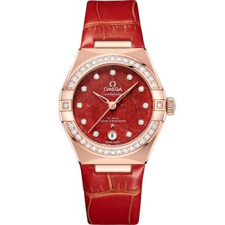 Omega Constellation 29 mm, oro Sedna™ con pulsera de piel 131.58.29.20.99.005