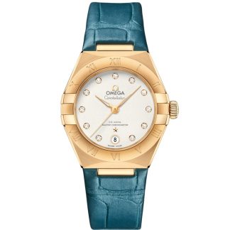 Omega Constellation 29 mm, oro amarillo con pulsera de piel 131.53.29.20.52.001