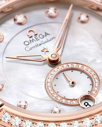 Omega Constellation 34 mm, acero - oro Sedna™ con pulsera de piel 131.28.34.20.55.001 - Imagen 3