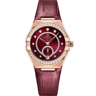 Omega Constellation 34 mm, oro Sedna™ con pulsera de piel 131.58.34.20.61.001
