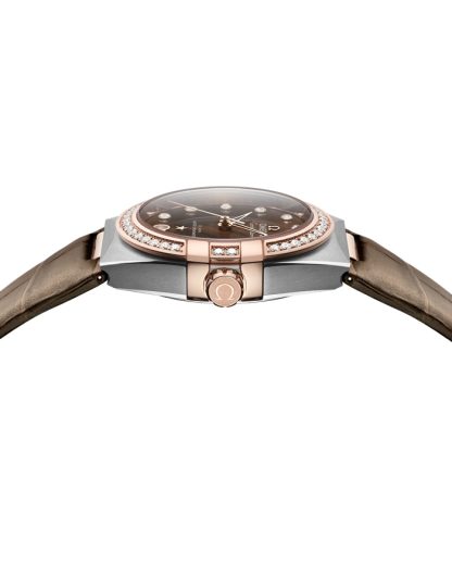 Omega Constellation 36 mm, acero - oro Sedna™ con pulsera de piel 131.28.36.20.63.001 - Imagen 3
