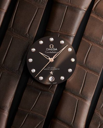 Omega Constellation 36 mm, acero - oro Sedna™ con pulsera de piel 131.28.36.20.63.001 - Imagen 6