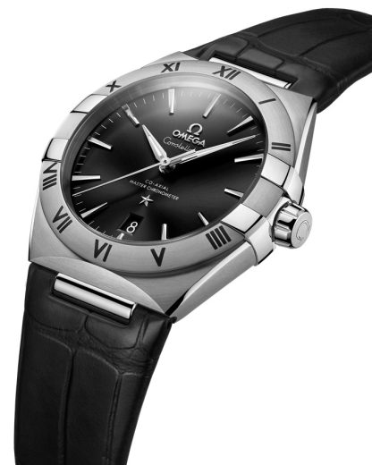 Omega Constellation 39 mm, acero con pulsera de piel 131.13.39.20.01.001 - Imagen 3
