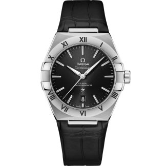 Omega Constellation 39 mm, acero con pulsera de piel 131.13.39.20.01.001