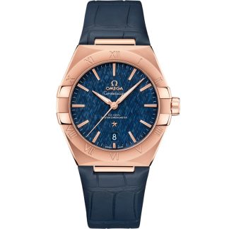 Omega Constellation 39 mm, oro Sedna™ con pulsera de piel 131.53.39.20.03.001