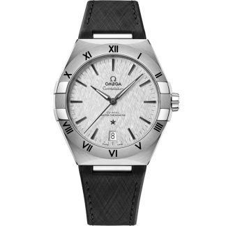 Omega Constellation 41 mm, acero con pulsera de caucho 131.12.41.21.06.001