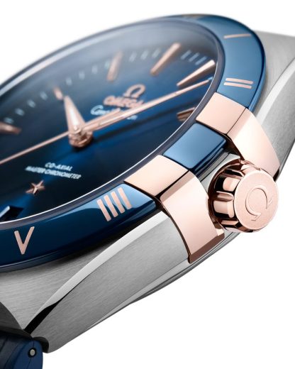 Omega Constellation 41 mm, acero - oro Sedna™ con pulsera de piel 131.23.41.21.03.001 - Imagen 3