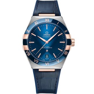 Omega Constellation 41 mm, acero - oro Sedna™ con pulsera de piel 131.23.41.21.03.001
