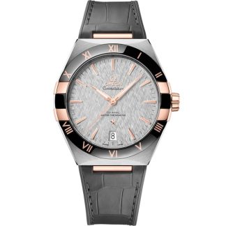 Omega Constellation 41 mm, acero - oro Sedna™ con pulsera de piel 131.23.41.21.06.001