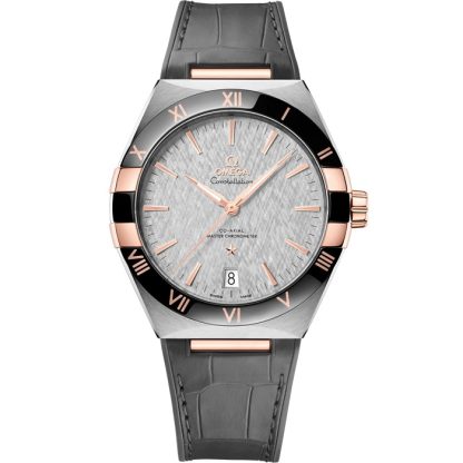Omega Constellation 41 mm, acero - oro Sedna™ con pulsera de piel 131.23.41.21.06.001