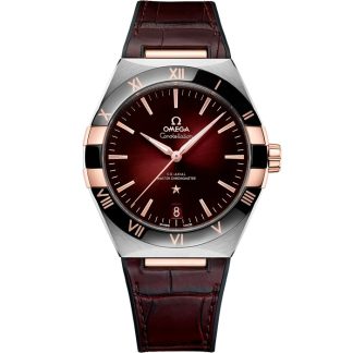 Omega Constellation 41 mm, acero - oro Sedna™ con pulsera de piel 131.23.41.21.11.001