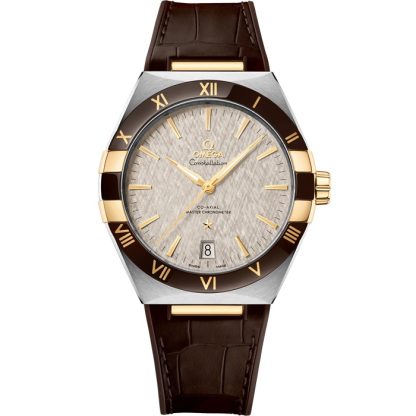 Omega Constellation 41 mm, acero - oro amarillo con pulsera de piel 131.23.41.21.06.002