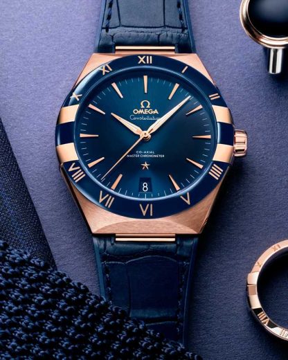 Omega Constellation 41 mm, oro Sedna™ con pulsera de piel 131.63.41.21.03.001 - Imagen 4