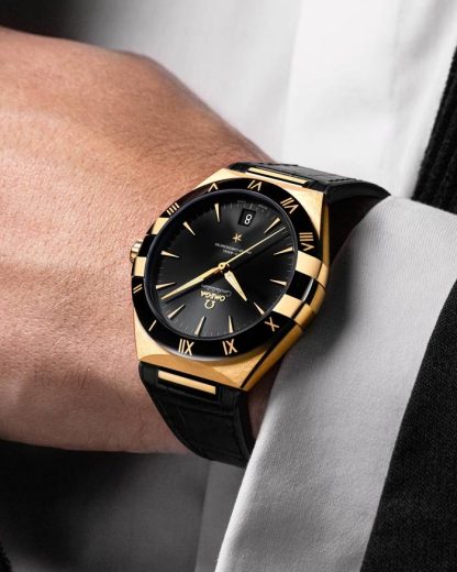 Omega Constellation 41 mm, oro amarillo con pulsera de piel 131.63.41.21.01.001 - Imagen 4