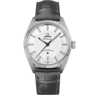 Omega Constellation Globemaster 39 mm, acero con pulsera de piel 130.33.39.21.02.001