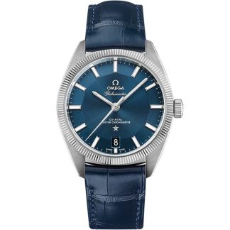 Omega Constellation Globemaster 39 mm, acero con pulsera de piel 130.33.39.21.03.001