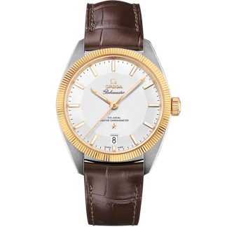 Omega Constellation Globemaster 39 mm, acero - oro amarillo con pulsera de piel 130.23.39.21.02.001