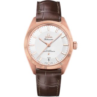Omega Constellation Globemaster 39 mm, oro Sedna™ con pulsera de piel 130.53.39.21.02.001