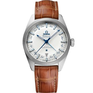 Omega Constellation Globemaster 41 mm, acero con pulsera de piel 130.33.41.22.02.001