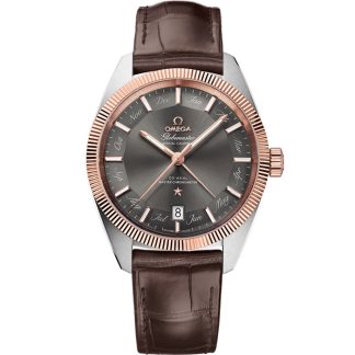 Omega Constellation Globemaster 41 mm, acero - oro Sedna™ con pulsera de piel 130.23.41.22.06.001