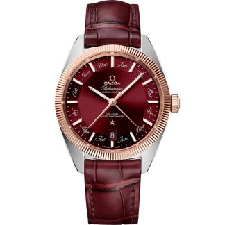 Omega Constellation Globemaster 41 mm, acero - oro Sedna™ con pulsera de piel 130.23.41.22.11.001