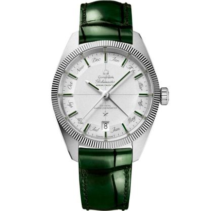 Omega Constellation Globemaster 41 mm, platino con pulsera de piel 130.93.41.22.99.002