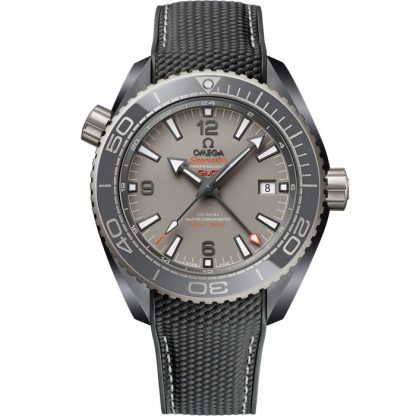 Omega Dark Grey Seamaster Planet Ocean 600M 45,5 mm, cerámica gris con pulsera de caucho 215.92.46.22.99.002
