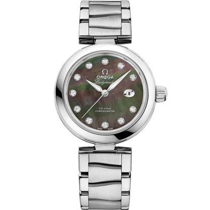 Omega De Ville Ladymatic 34 mm, acero con acero 425.30.34.20.57.004