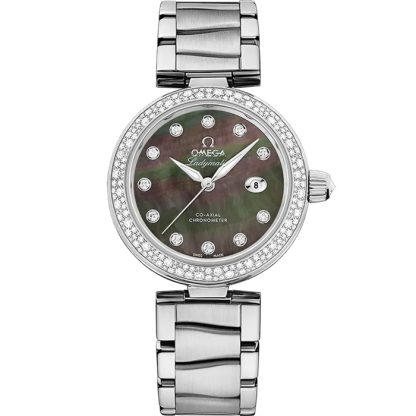 Omega De Ville Ladymatic 34 mm, acero con acero 425.35.34.20.57.004