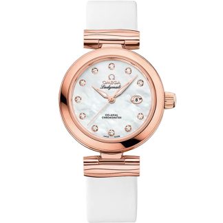 Omega De Ville Ladymatic 34 mm, oro Sedna™ con pulsera de piel 425.62.34.20.55.004