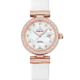 Omega De Ville Ladymatic 34 mm, oro Sedna™ con pulsera de piel 425.67.34.20.55.008