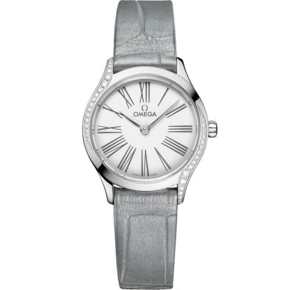 Omega De Ville Mini Trésor 26 mm, acero con aligátor 428.18.26.60.04.001