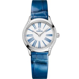 Omega De Ville Mini Trésor 26 mm, acero con aligátor 428.18.26.60.04.002
