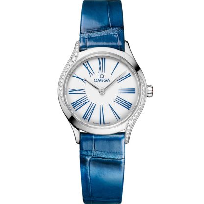 Omega De Ville Mini Trésor 26 mm, acero con aligátor 428.18.26.60.04.002