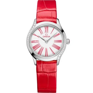 Omega De Ville Mini Trésor 26 mm, acero con aligátor 428.18.26.60.04.003
